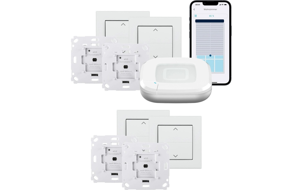 Homematic IP Kit de démarrage IP commande de volets roulants quadruple
