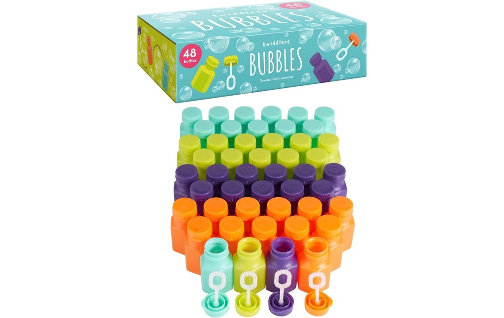 Twiddlers Bouteilles à bulles de fête 48 pièces Plastique Multicolore