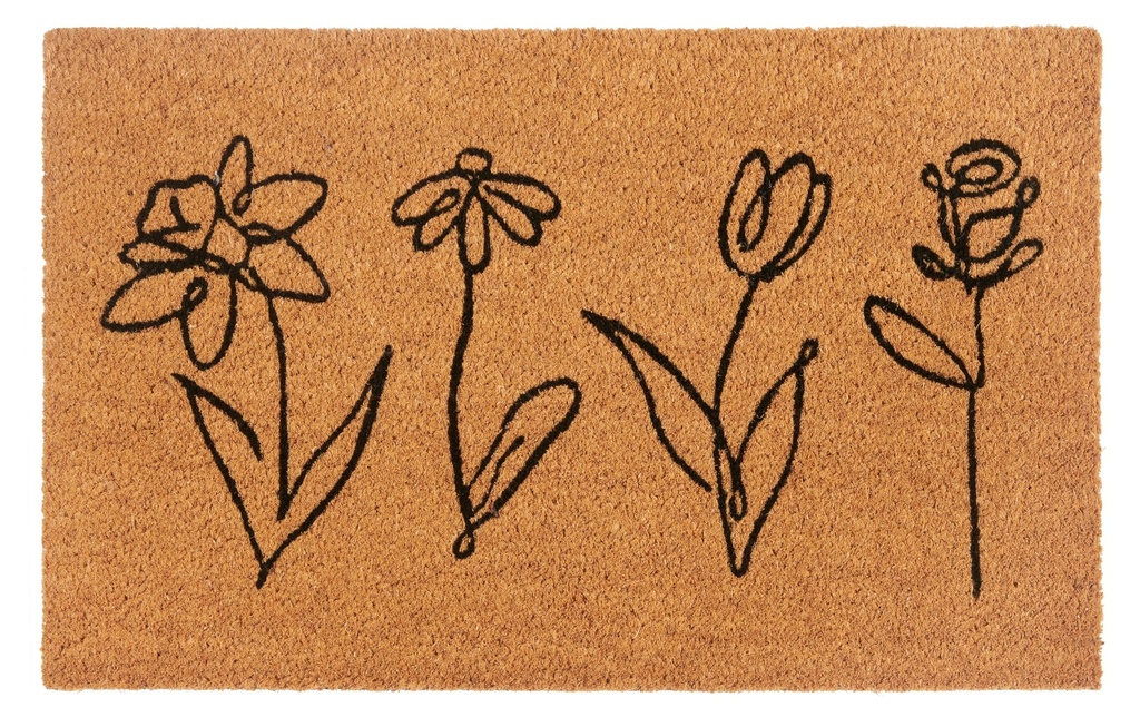 Hanse Home Coco Line-Art Flowers 70 cm x 40 cm