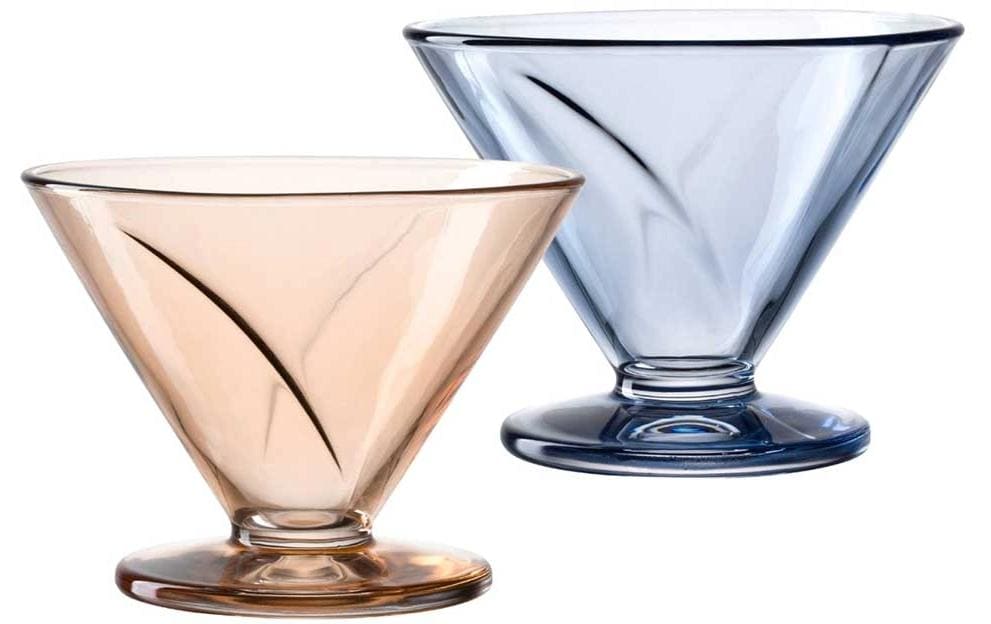 LEONARDO Coupe 270 ml, bleu / abricot, 4 pièces