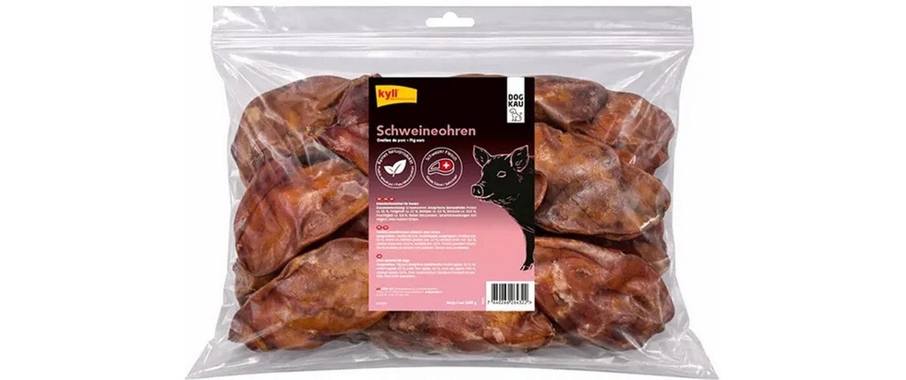 kyli Produit à mâcher  Oreilles de porc 1000 g