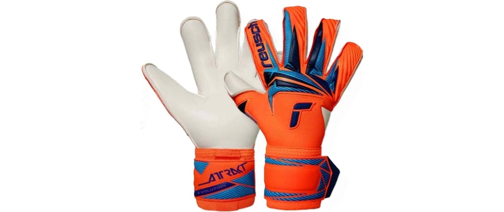 reusch Attrakt Gold X Evolution Taille: 9, Shocking Orange/Bleu