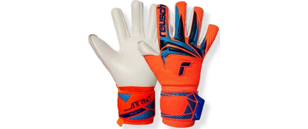 reusch Attrakt Gold X NC Junior Taille: 5, Shocking Orange/Bleu