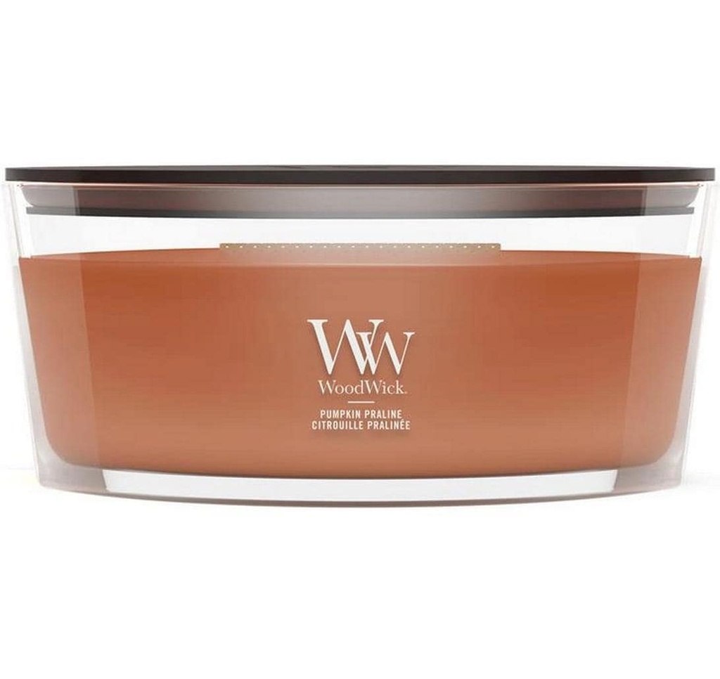 Woodwick Bougie parfumée Pumpkin Praline Ellipse