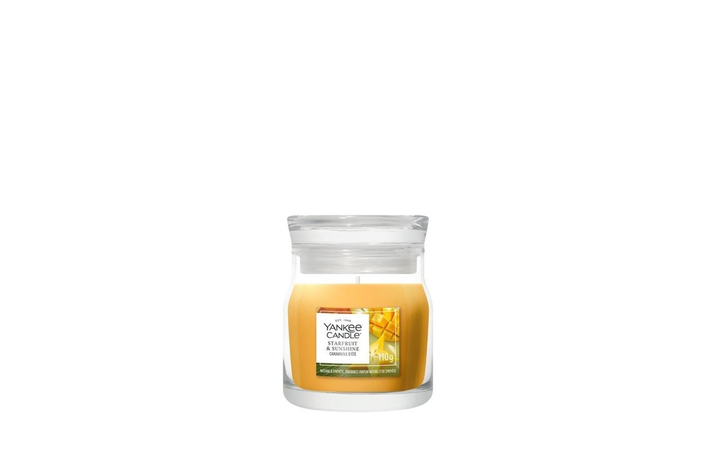 Yankee Candle Signature Bougie parfumée Starfruit & Sunshine Signature Small Jar