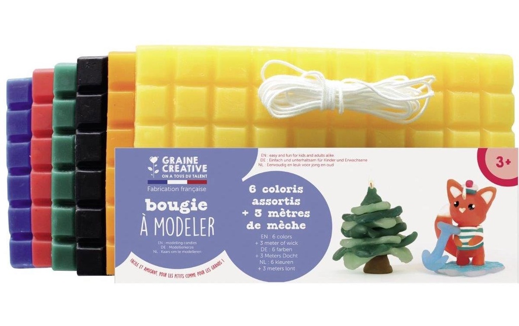 Graine Créative Bougie à modeler intensive n° 1 1.3 kg 6 plaques
