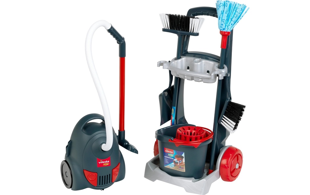 Klein-Toys Aspirateur Vileda avec chariot de nettoyage, 7 pcs. 7 pcs.