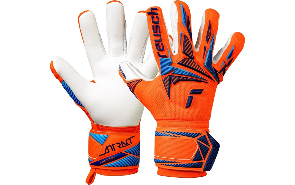 reusch Attrakt Freegel Advance Junior Taille: 4, Shocking Orange/Bleu