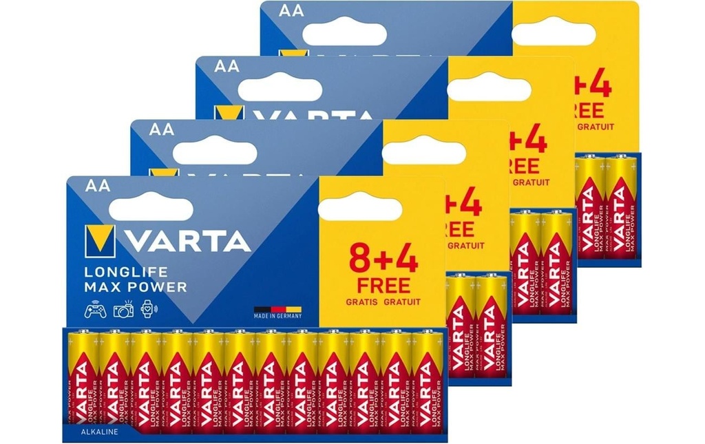 Varta Pile Longlife Max Power AA , 48 Pièce/s