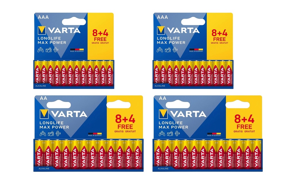 Varta Pile Longlife Max Power AA+AAA , 48 Pièce/s