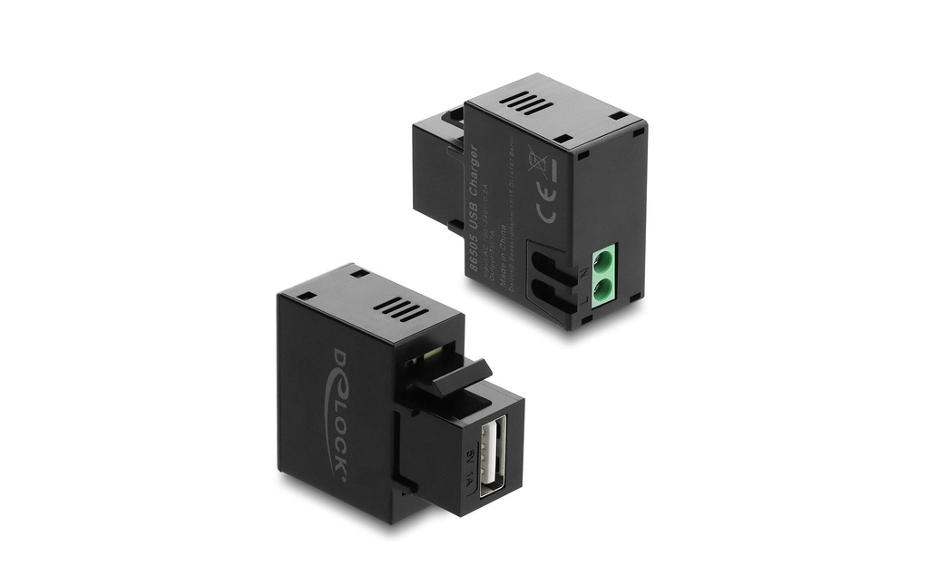 Delock Module Keystone Bloc de terminaux USB type A vers 2 broches