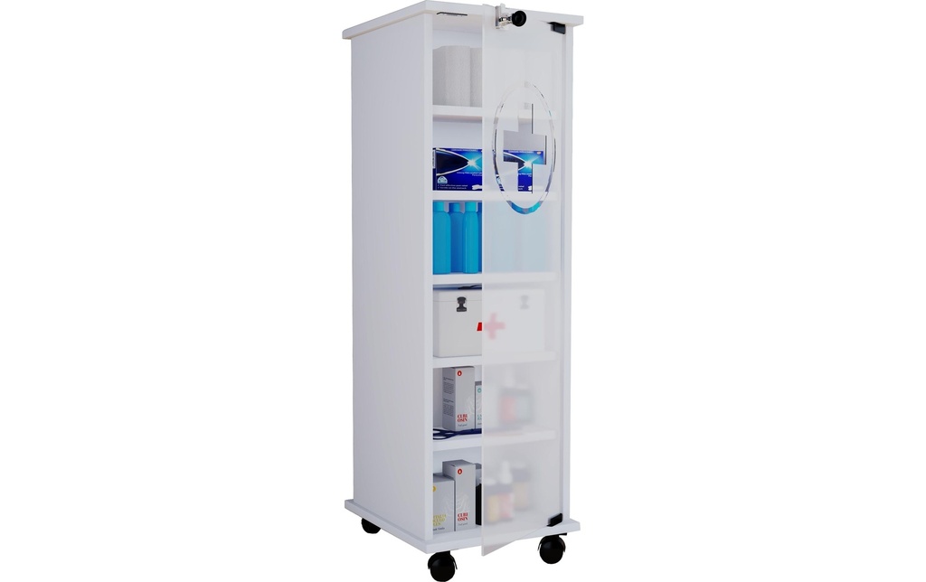 VCM Armoires de premiers secours Nilasu 98 x 31 x 35 cm, blanc