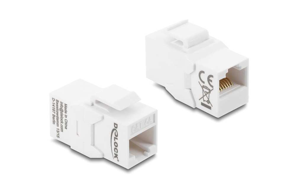 Delock Module Keystone Coupleur RJ45 femelle vers RJ45 femelle Cat.6A