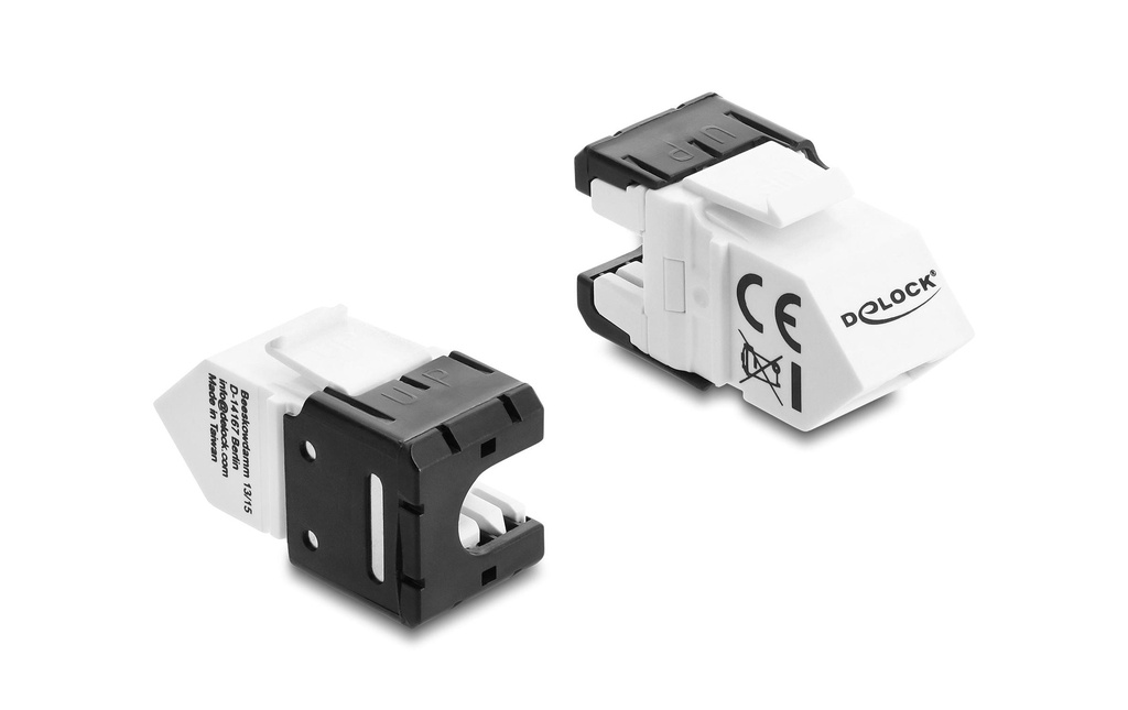 Delock Module Keystone RJ45 femelle vers LSA Cat.6A 45 coudé
