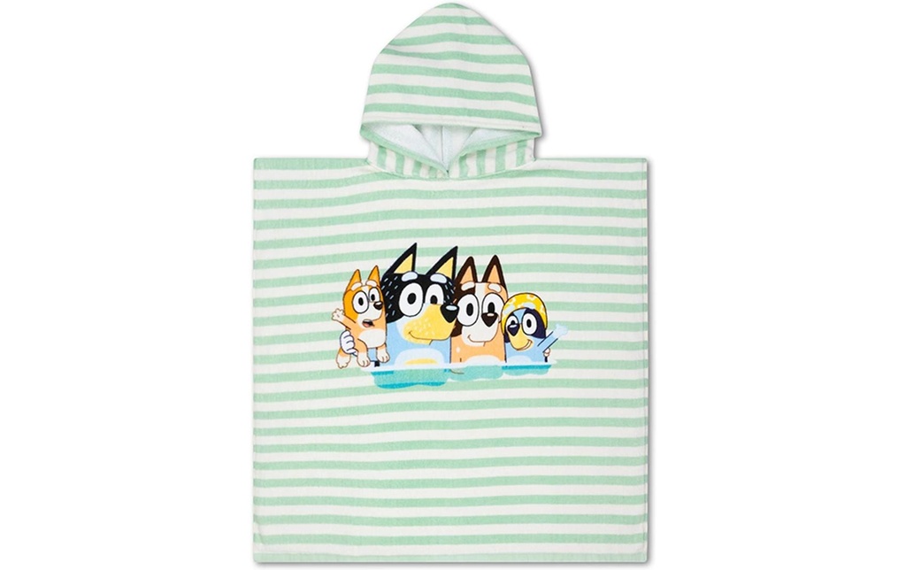 Swim Essentials Poncho pour bébé Bluey turquoise, 65 x 65 cm