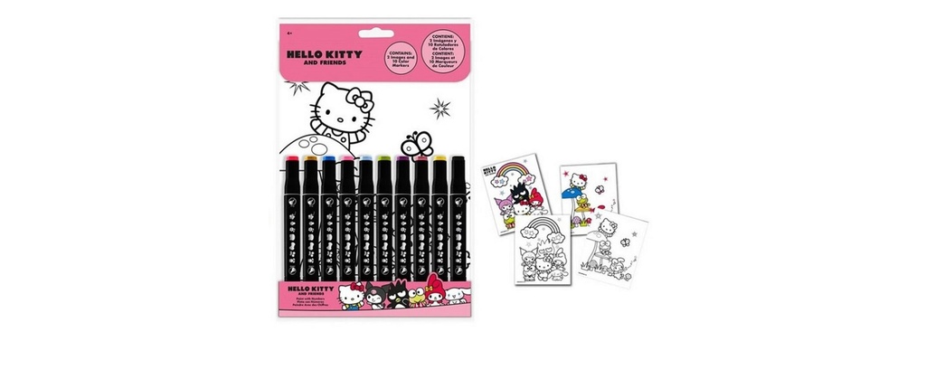 Sombo Set de peinture Hello Kitty avec crayons