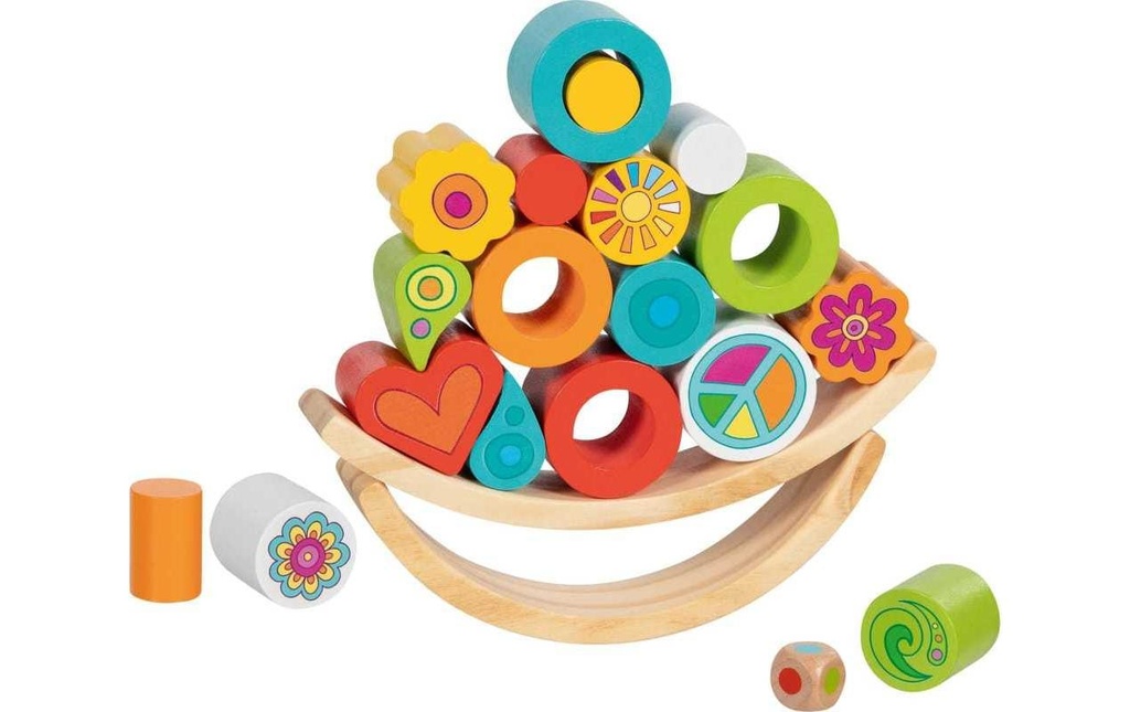 Goki Jouet empilable Jeu d'équilibre Flowerloop 18 x 3.2 x 19 cm
