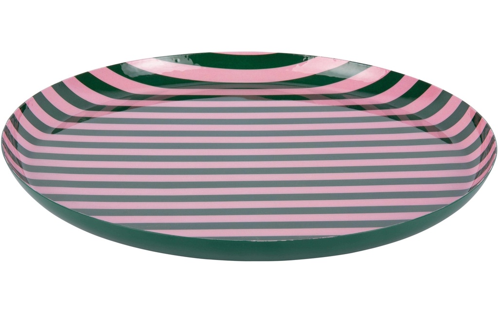 present time Assiette non décorative Animado Large, Retro green / Soft pink