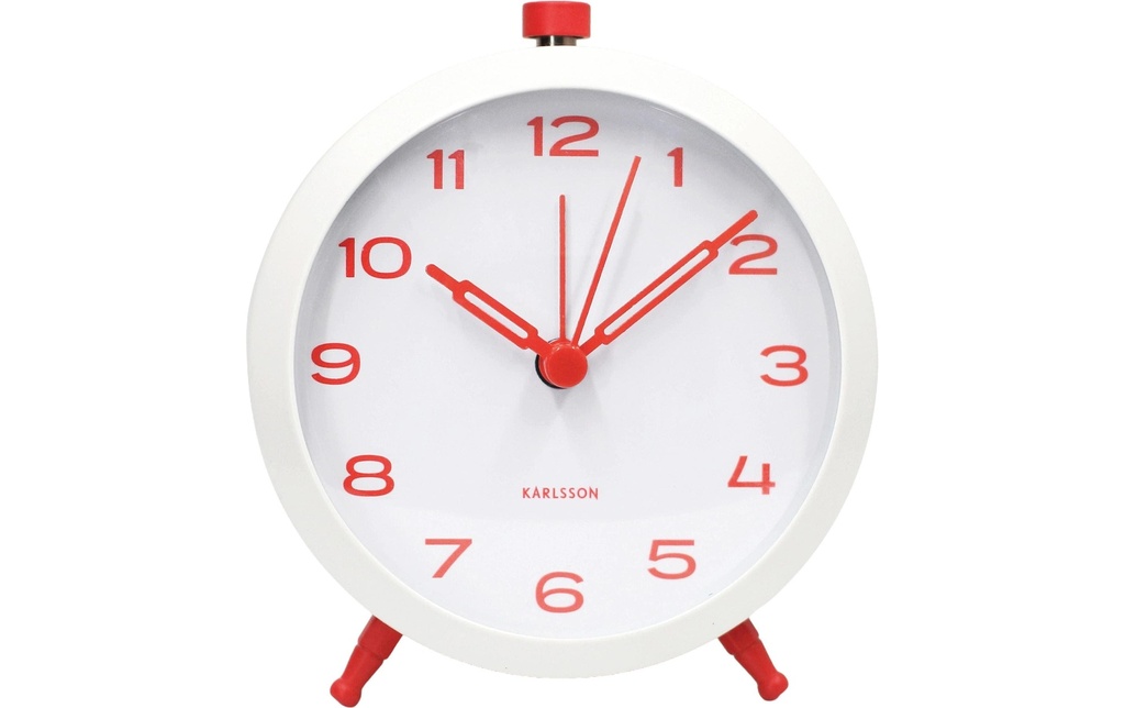 KARLSSON Bouton d'alarme Retro Blanc et rouge écarlate vif