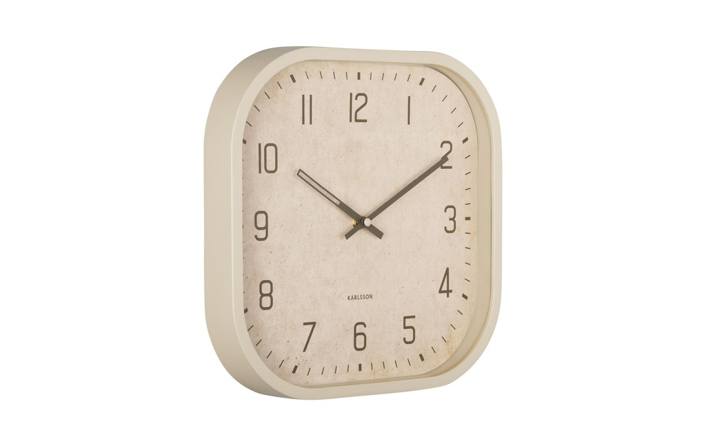 KARLSSON Horloge murale Elemental Cuadrado 30 x 30 cm, blanc cassé