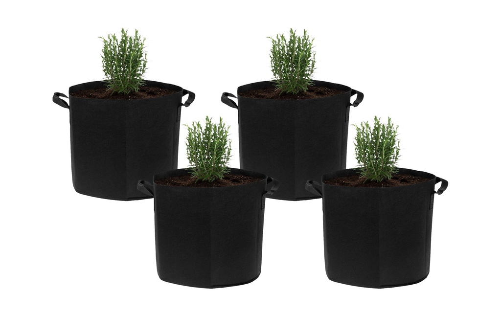 STRUCT Set de 4 sacs à plantes, feutre, 30 x 30 x 25 cm