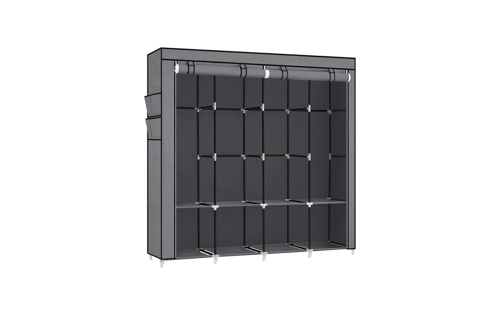 Songmics Armoire à vêtements en tissu Gris