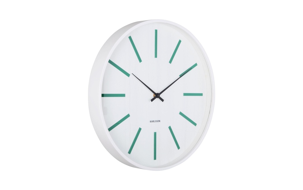 KARLSSON Horloge murale Arruga Retro 40 cm, blanc/vert rétro