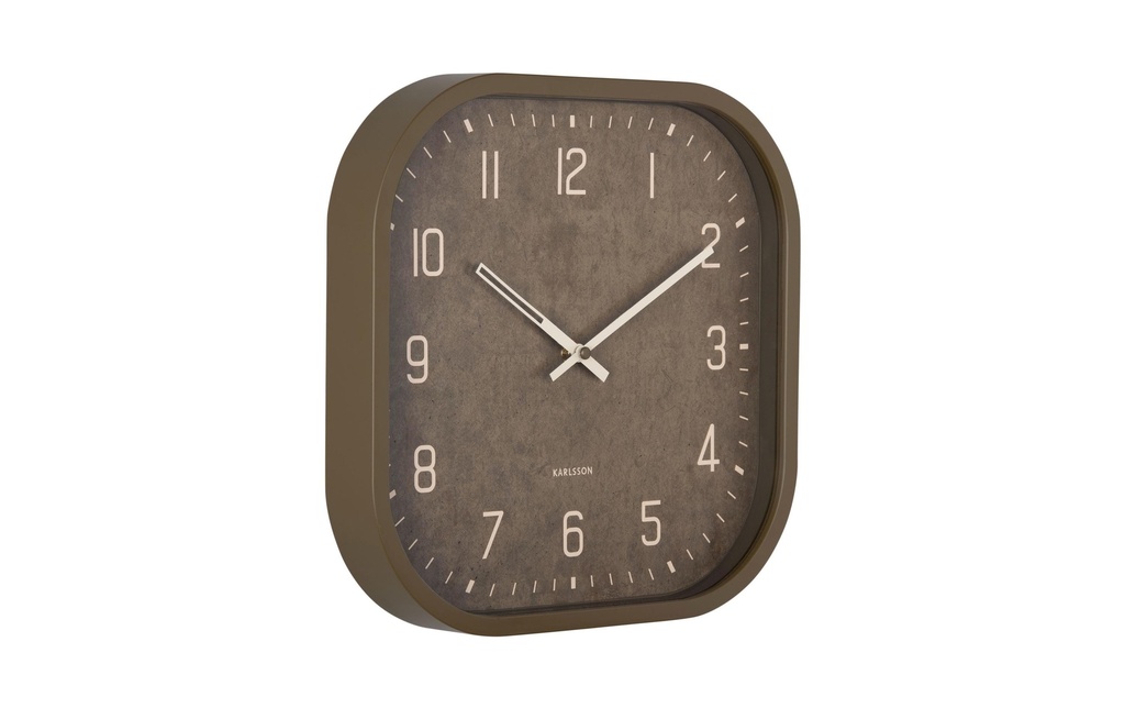 KARLSSON Horloge murale Elemental Cuadrado 30 x 30 cm, Vert de luxe