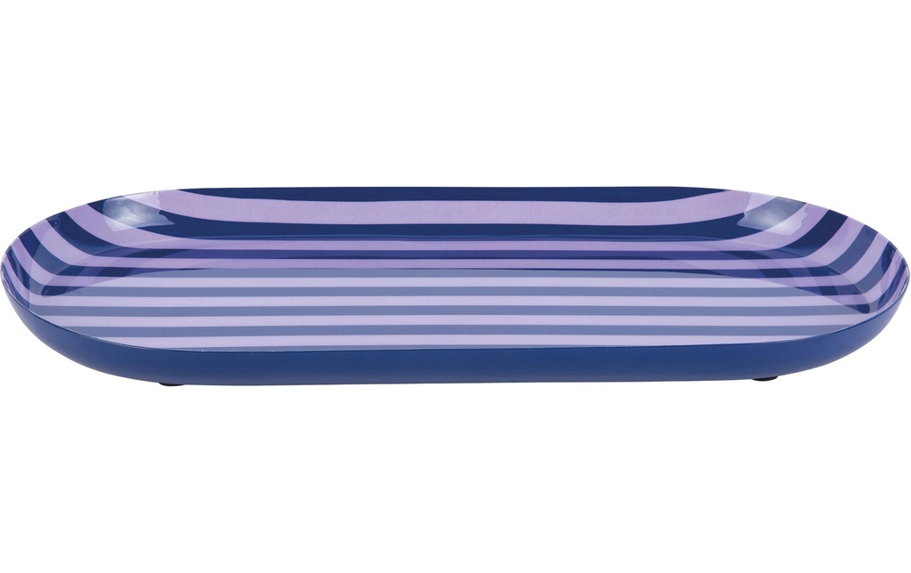 present time Plateau de service Animado Oval Large, Cobalt blue / Soft purple