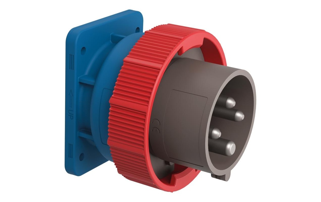 STEFFEN Fiche CEE encastrée Palazzoli 3LPE 32A 400 V 4P nickelé