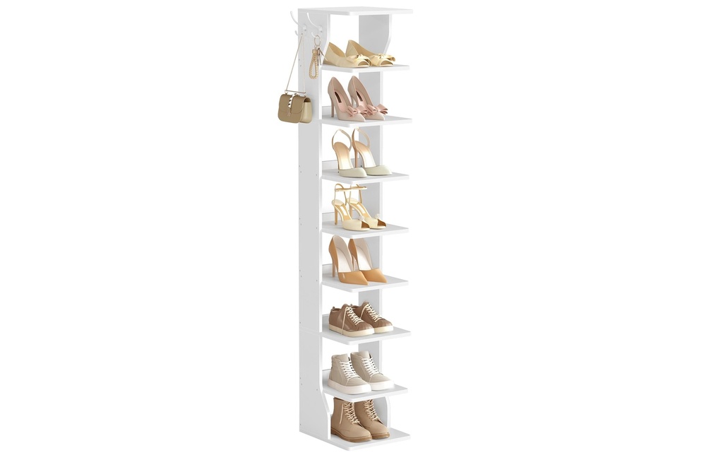 VASAGLE Armoire à chaussures 30 x 147 cm, Blanc