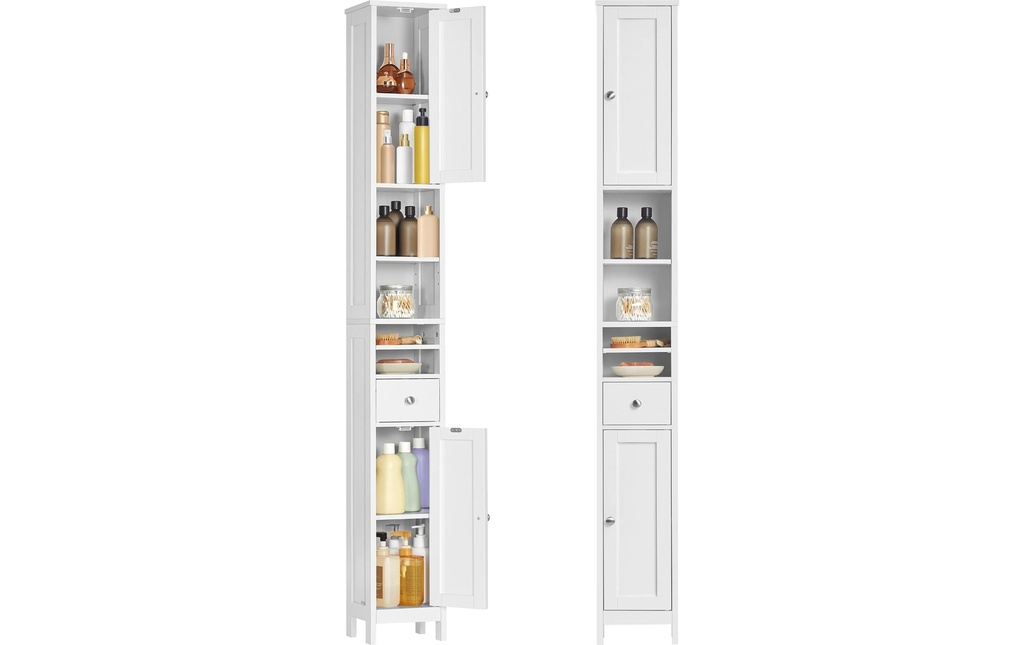 VASAGLE Commode style maison de campagne 21.4 x 180 cm, Blanc
