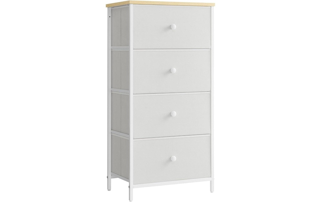 Songmics Commode à quatre tiroirs 30 x 91.7 cm, Noir/Brun