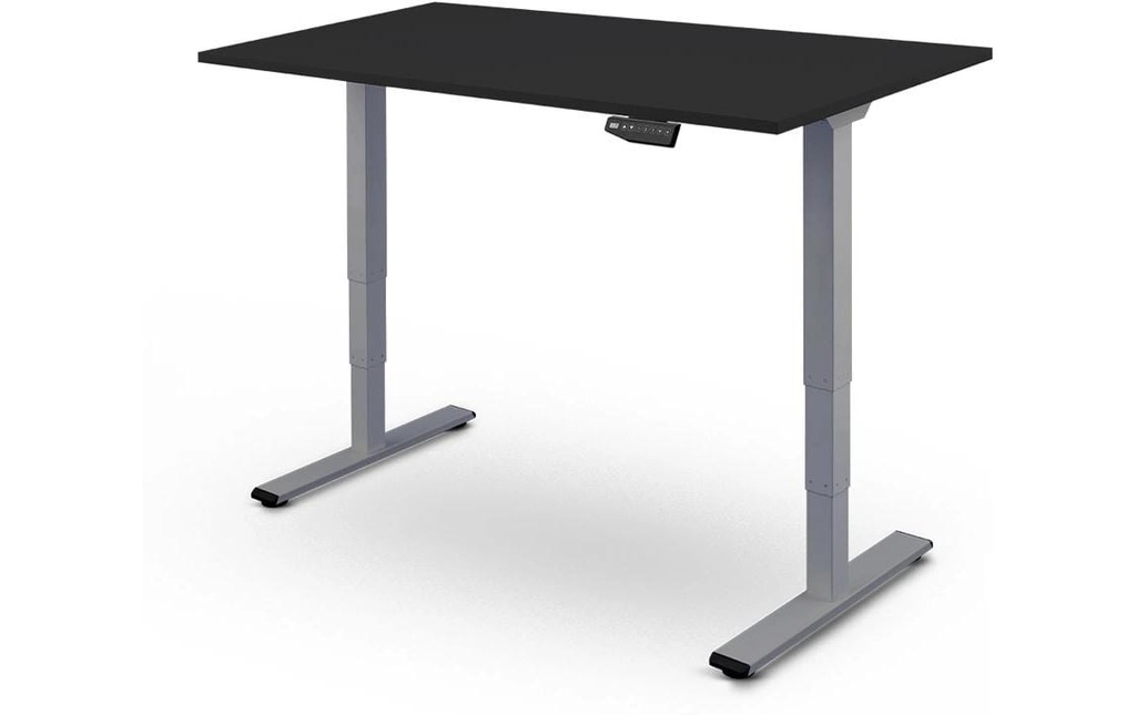 Contini table de bureau réglable en hauteur 1.8x0.8 m Noir Gris