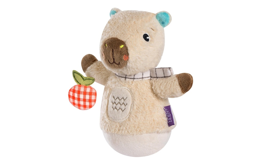 fehn Mini-pilier Capybara, Peluche / velours, beige, 15 cm