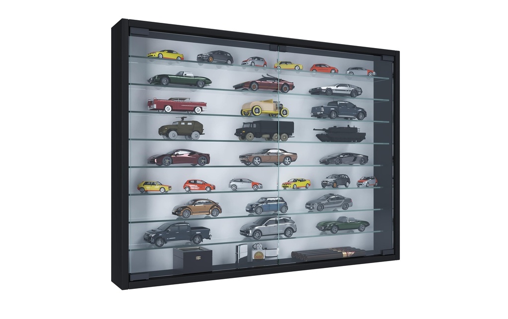 VCM Vitrine Mandosa XXL 80 x 60 cm, noir