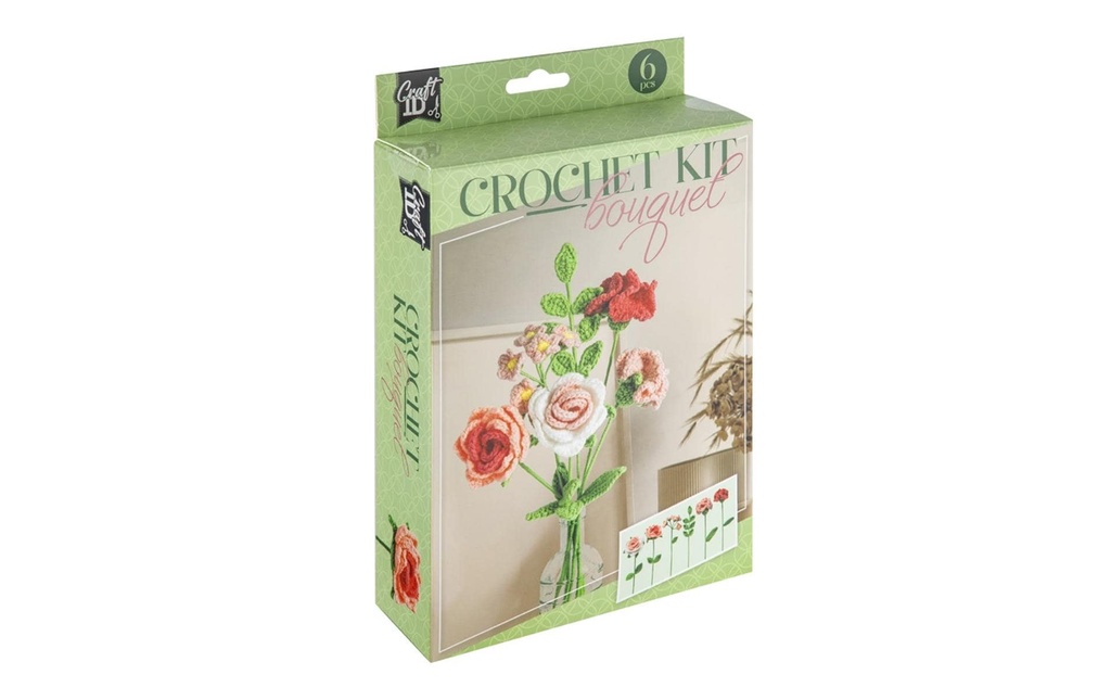 Basteln Kit de crochet Bouquet de fleurs Multicolore