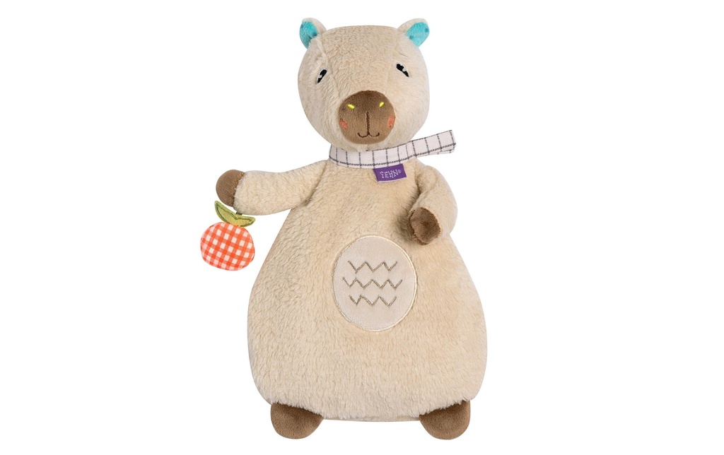 fehn Coussin thermique Capybara, Beige / Marron, 25 cm