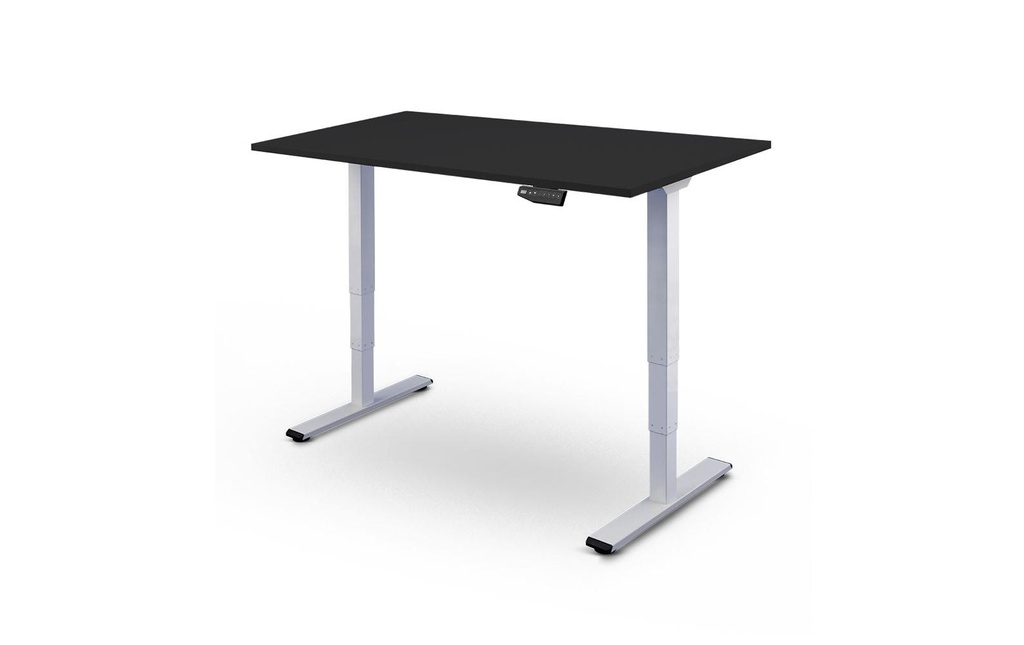 Contini table de bureau réglable en hauteur 1.8x0.8m noir/ blanc
