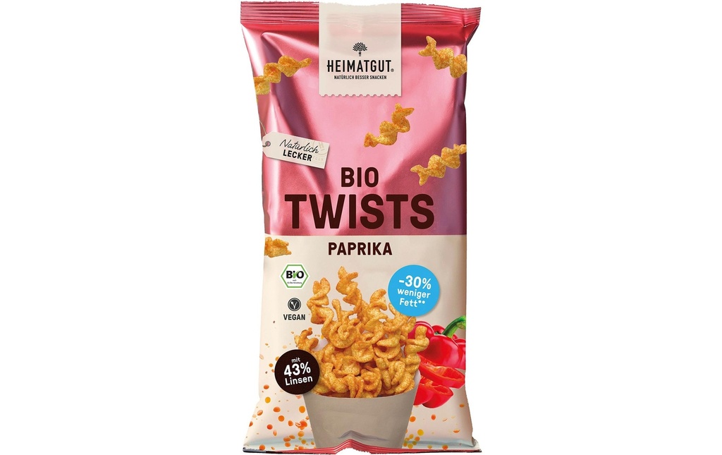 Heimatgut Chips Twists Paprika 75 g
