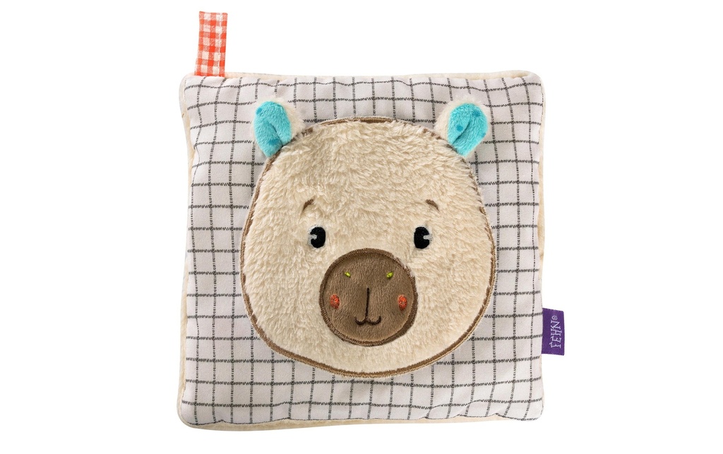 fehn Coussin thermique Capybara, Beige / Marron, 16 x 16 cm