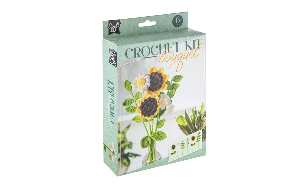 Basteln Kit de crochet Bouquet de fleurs Jaune