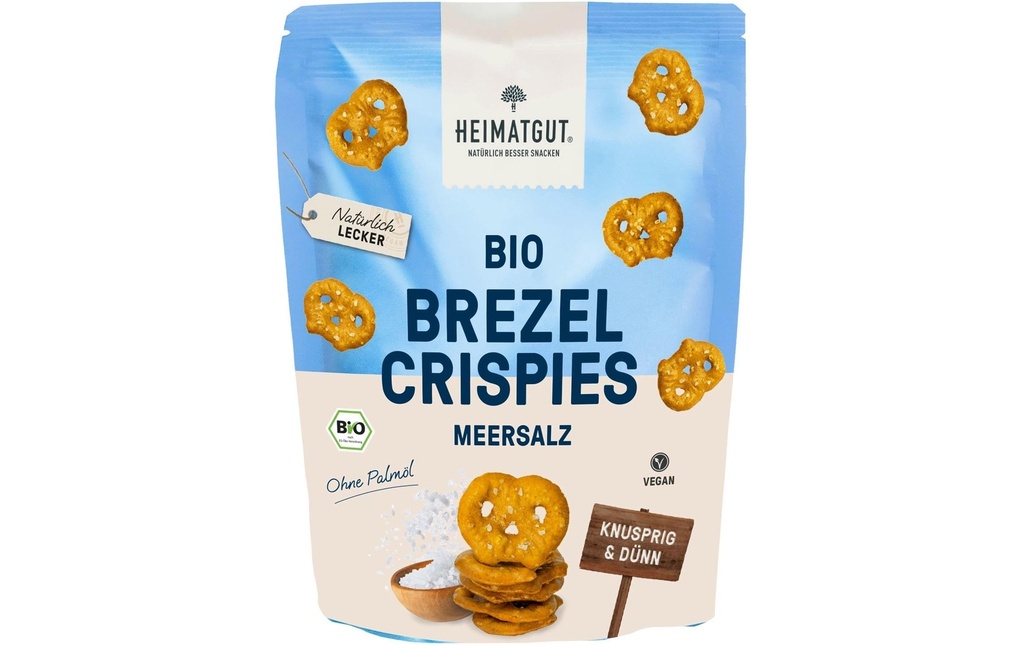 Heimatgut Bretzel Crispies Sel de mer 80 g