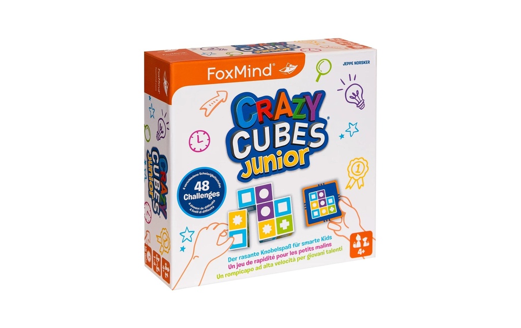 FoxMind Jeux d’enfant Crazy Cubes Junior DE/FR/IT