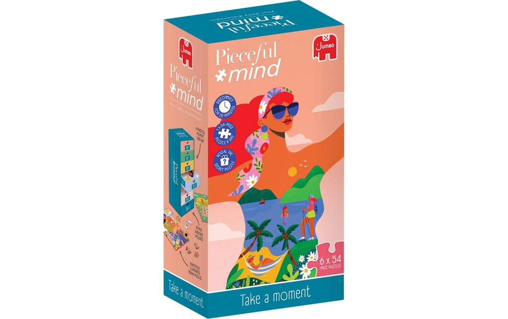Jumbo Puzzle Pieceful Mind Take a Moment 6 x 54 pièces, affiche
