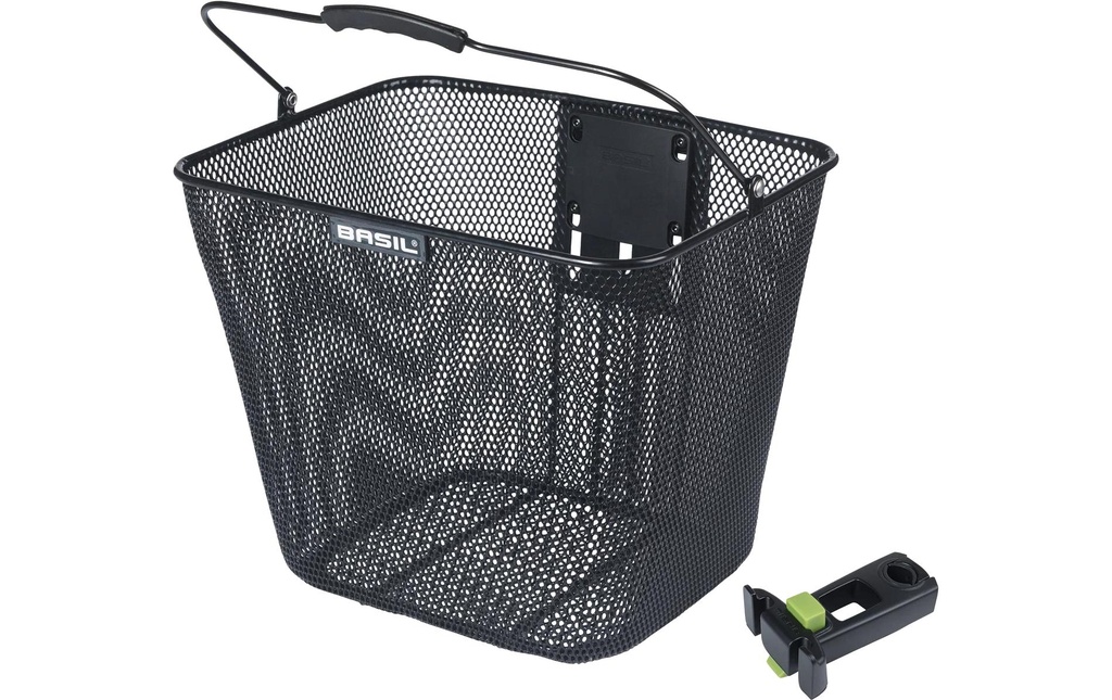 BASIL Panier à vélos Bilbao KF avec support pour tube de guidon, noir