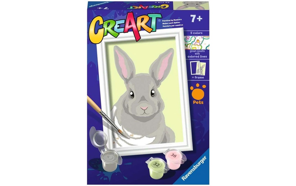 Ravensburger Peinture avec chiffres Lapin gris