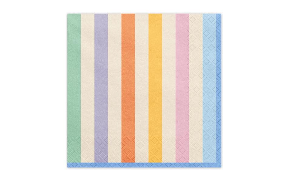 Partydeco Serviettes en papier Bandes 33 cm x 33 cm