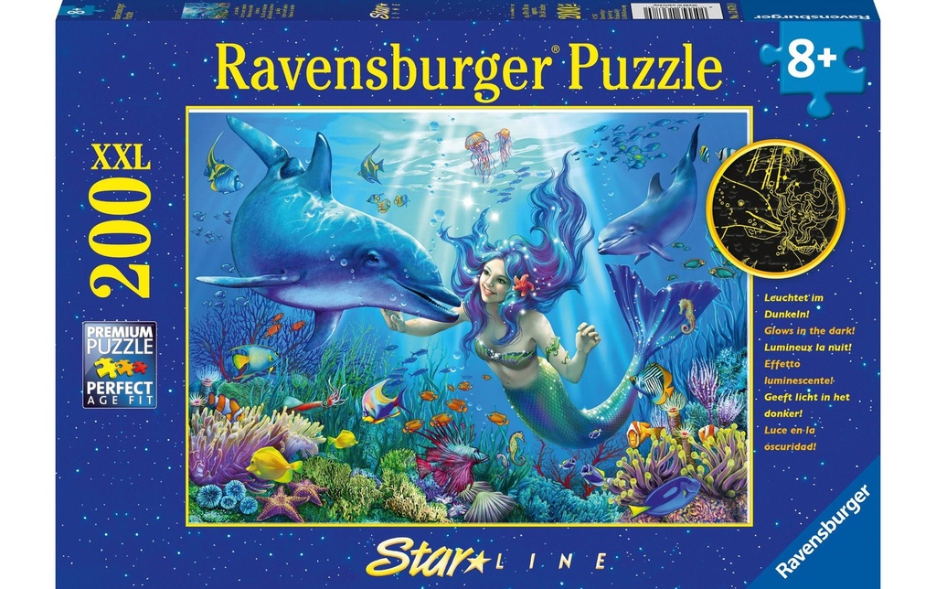 Ravensburger Puzzle Paradis sous-marin Lumineux, 200 pièces XXL
