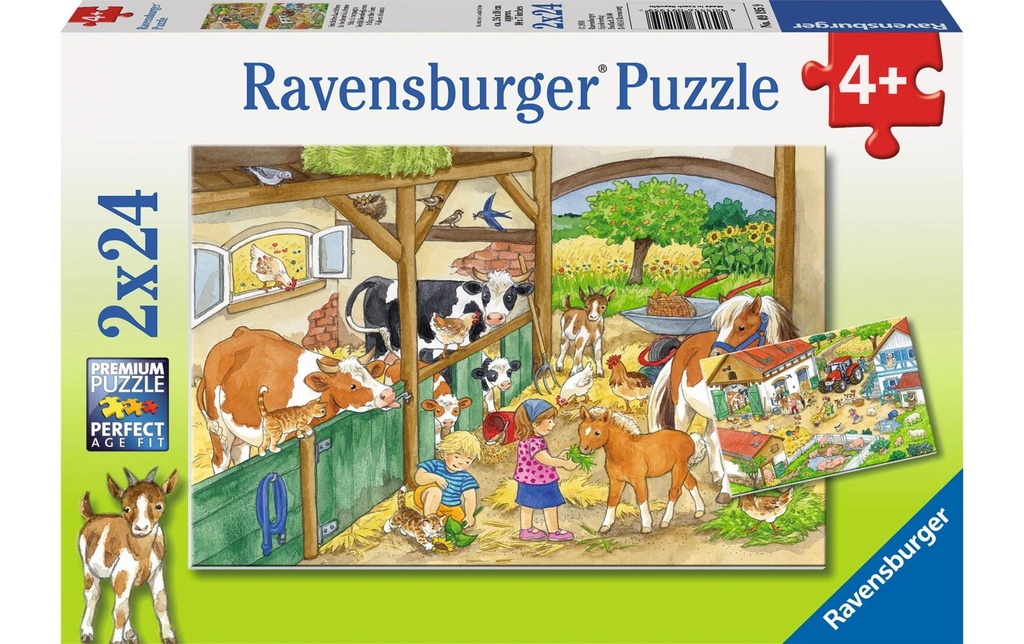 Ravensburger Puzzle Joyeuse campagne 2 x 24 pièces